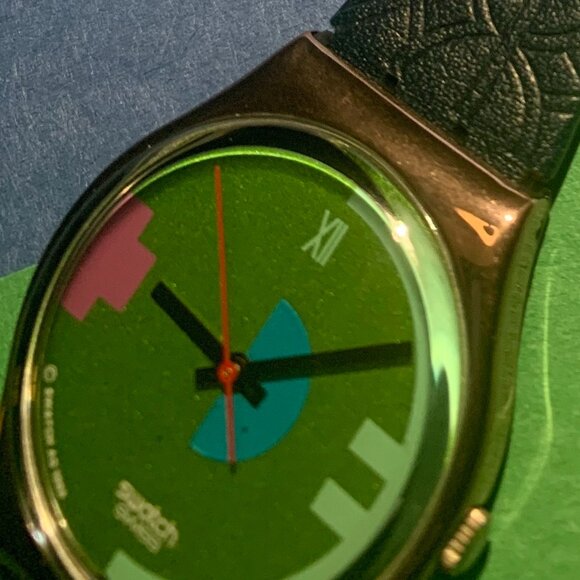 SWATCH Watch NEVER WORN/ORIGINAL CASE, Vintage 90's RARE "Johnny Guitar" Style - Picture 2 of 8